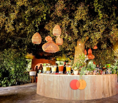 Within Grammy House, Mastercard created the Secret Garden, a lounge and interactive exhibit for guests and talent to relax and network in. The garden theme was inspired by Mastercard's Priceless Planet Coalition, which aims to preserve the environment through the restoration of 100 million trees in five years. Mastercard worked with marketing partner R&CPMK and fabrication partner Unboxed Group on the space.