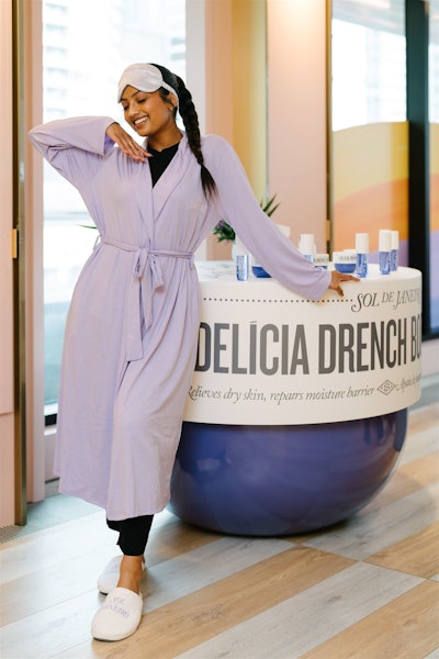 Influencers were invited for treatments at Majesty's Pleasure, including facials using the new product, nail art inspired by the brand, pedicures, skin analysis, and massages.