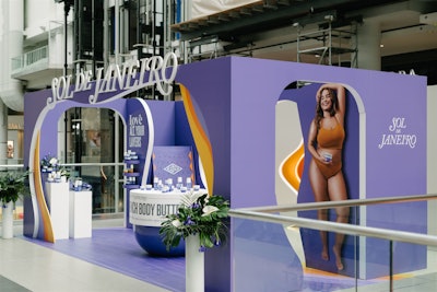 At Toronto Eaton Centre, an activation was set up across from the Sephora store that featured product sampling and education, a custom Plinko game for giveaways, an ASMR soundscape experience, and photo ops.