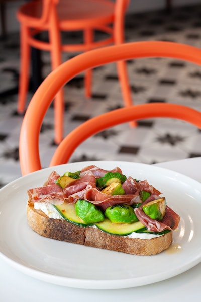 As part of its fall menus, Constellation Culinary Group is serving up the Patty Pan Squash Tartine made with homemade goat cheese mousse, sauteed squash roasted with rosemary and garlic, and dry-cured coppa; it's finished with a drizzle of hot honey made with Calabrian chiles. Constellation is also serving fall-centric beverages including cranberry lemonade and a homemade pumpkin spice latte.