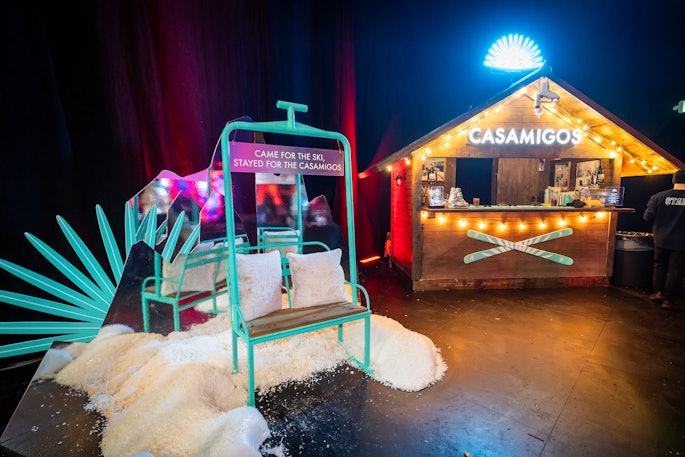 Casamigos returned as the exclusive tequila partner with its giant ice luge and ski lodge-inspired activation.